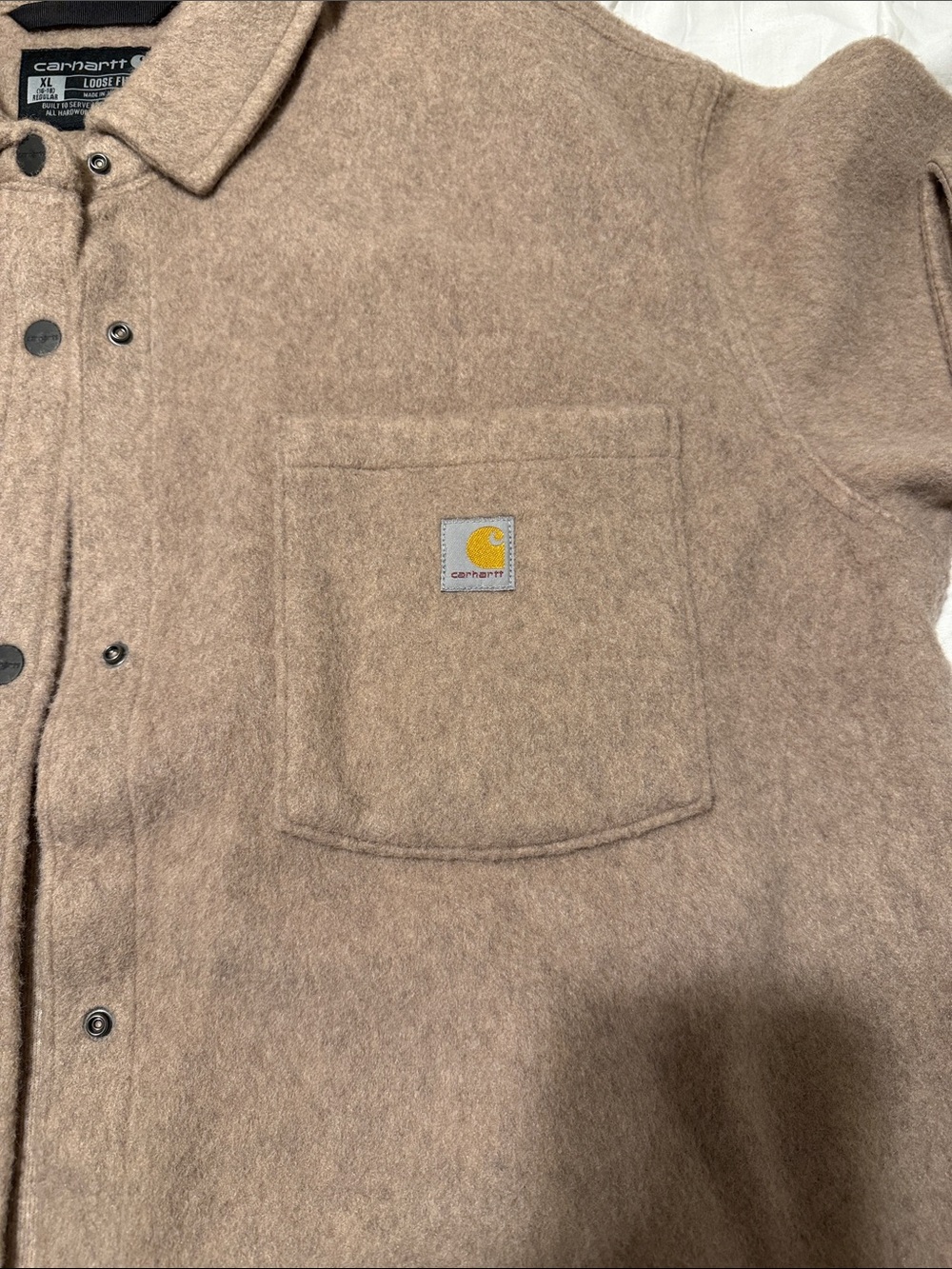 Carhartt women’s light mauve Wool-Blend Shirt Jacket - Picture 2 of 7